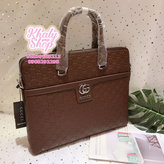 Cặp, túi xách công sở màu nâu dành cho nam nữ - 860gucci6911n