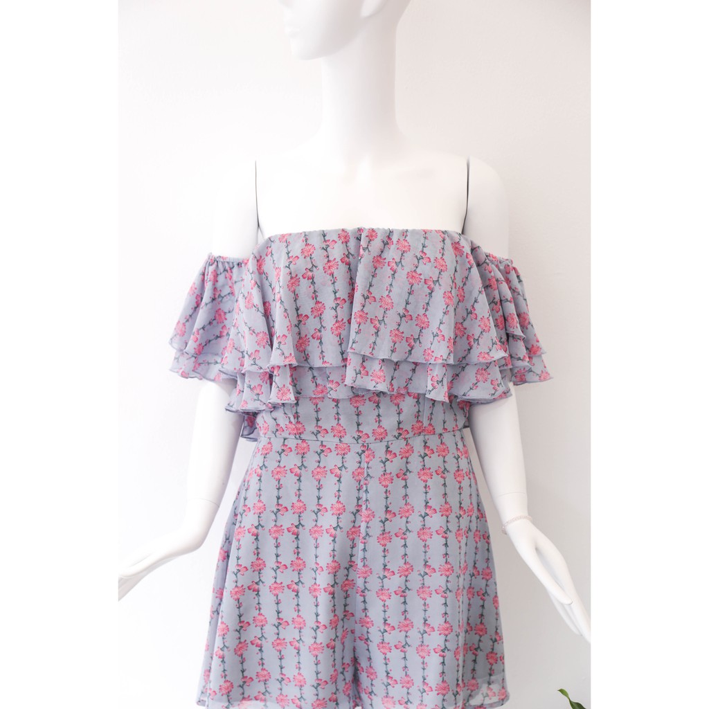 [Mã FAMALLT5 giảm 15% đơn 150k] HEYBEE playsuit trễ vai Meadow HT408