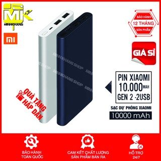 💥💥💥 CHíNH HÃNG 💥💥💥 Pin Sạc dự phòng Xiaomi Gen 2 💥 GEN 3 10000 Mah  2 cổng sạc (BẢO HÀNH 1 NĂM)