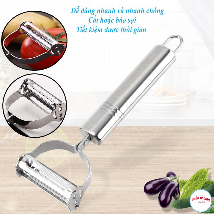 Nạo rau củ Inox đa năng  ,Nạo Sợi, Bào vỏ siêu tiện dụng cho mọi nhà
