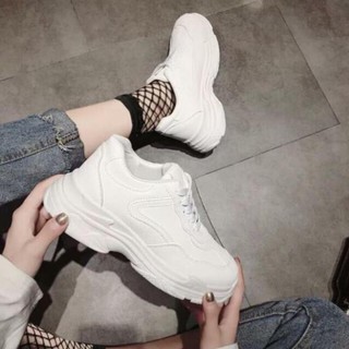 Giày Sneaker nữ độn đế All WHITE