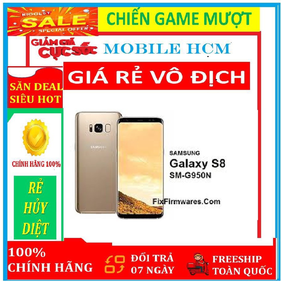 Điện thoại CHÍNH HÃNG SAMSUNG GALAXY S8 2sim ram 4G Bộ nhớ 64G mới - Chiến PUBG - FREE FIRE - LIÊN QUÂN mượt