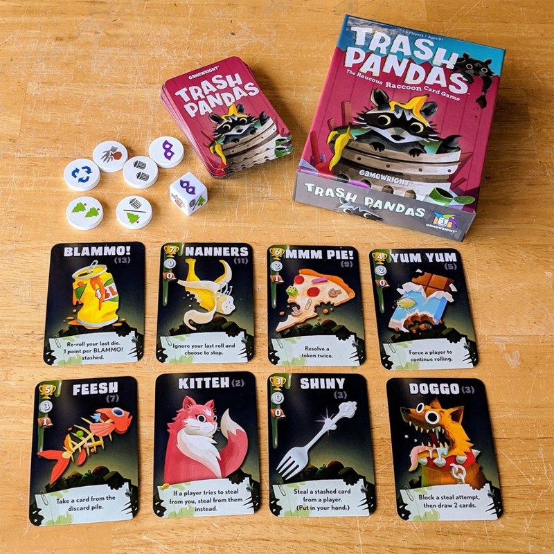 Thẻ chơi boardgame Trash Pandas độc đáo vui nhộn