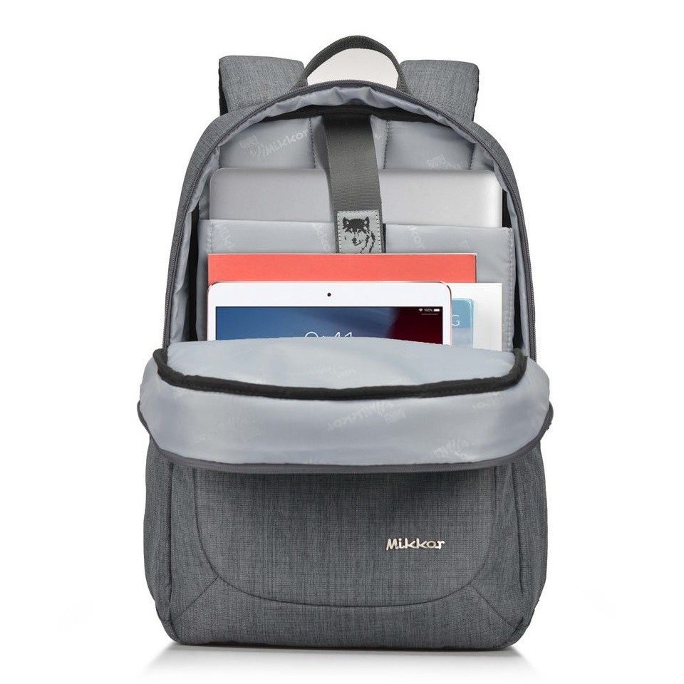 Balo Laptop Mikkor The Edwin Premier Light Grey