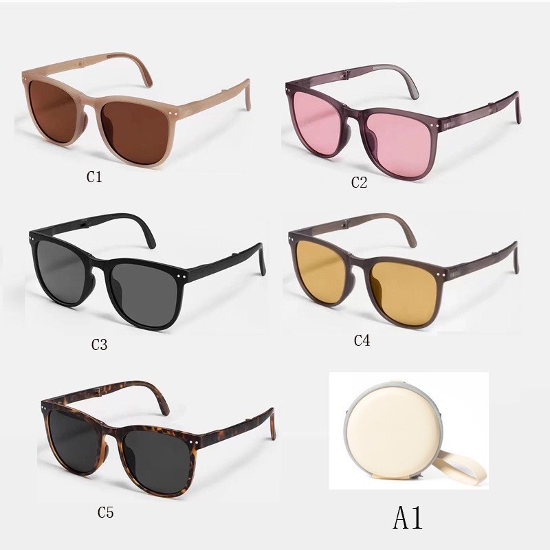 Kính mát thiết kế gấp gọn siêu tiện lợi, kính râm chống tia UV kèm hộp cao cấp K02