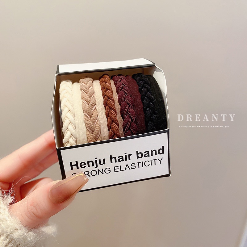 Dây Buộc Tóc Dạng Xoắn Độ Co Giãn Cao Thiết Kế Đơn Giản Dễ Phối Đồ