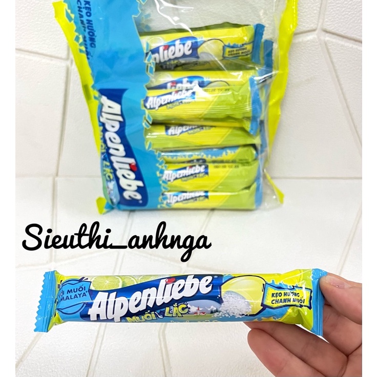 1 thỏi 10 Viên Kẹo Alpenlibe Muối Ớt/Hồng Trà Sữa/Bạc Hà