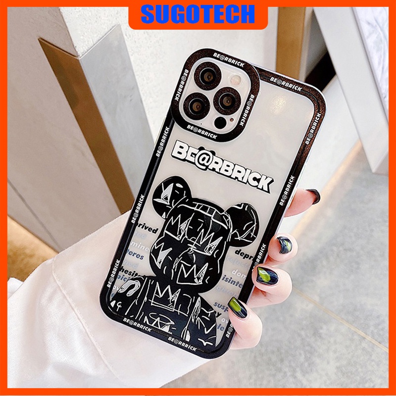 Ốp Iphone trong BeaR.B.rick cạnh vuông cho Iphone 7Plus/8plus/X/Xs/Xsm/11/11pro/11prm/12/12pro/12prm/13/13pro/13prm