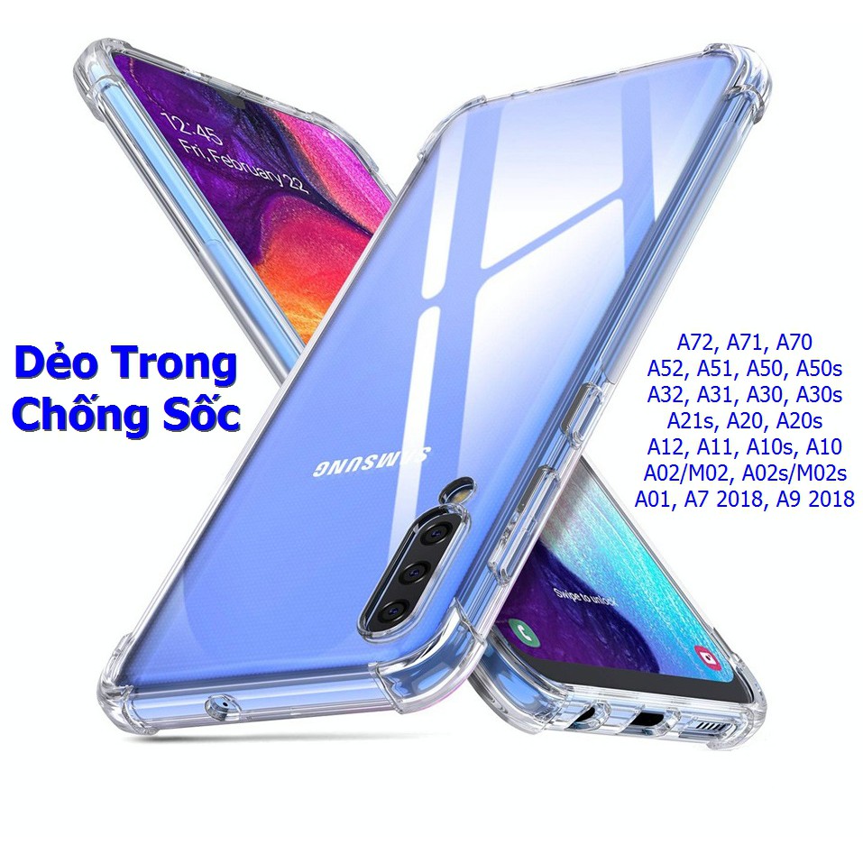 Ốp Lưng Dẻo Trong Chống Sốc Samsung A02s A03s A10 A11 A12 A20 A21s A22 A30 A31 A32 A50 A52 A51 A70 A71 A72 A7 2018 A9