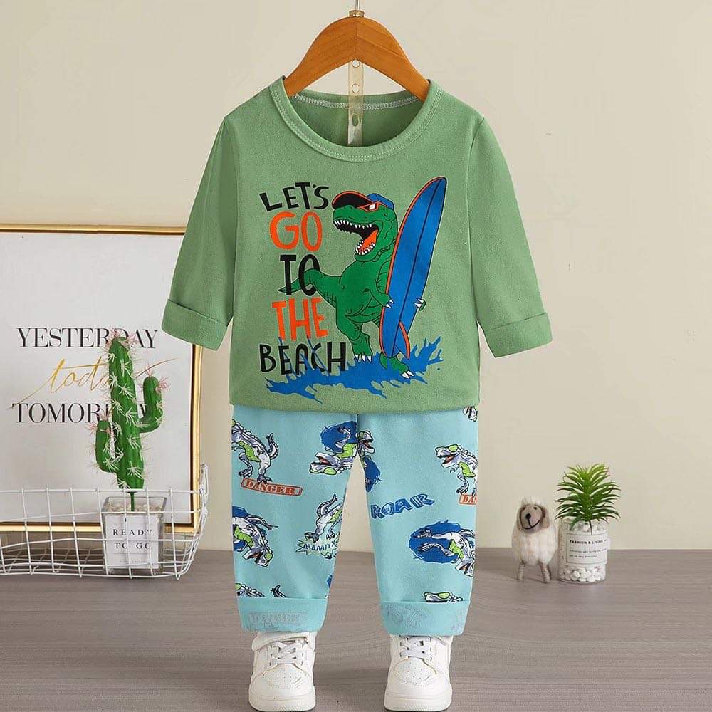 (Kubao 16-25kg) Bộ quần áo dài tay Quảng Châu xuất Hàn cho bé trai 3 - 6 tuổi