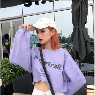 Áo Crop Top Tay Dài Form Rộng Hợp Xu Hướng