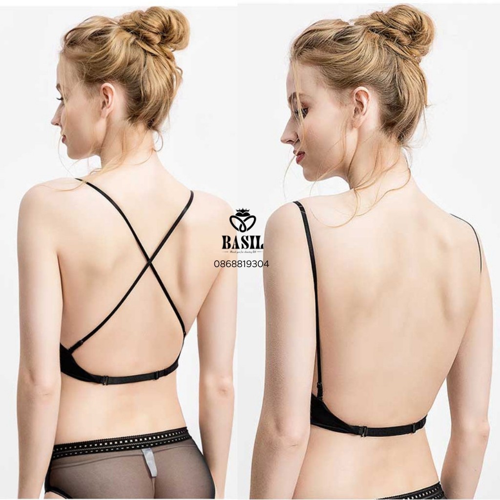 Áo lót SS04 Basil nữ Bralette trơn hở lưng đệm mỏng mềm nhẹ