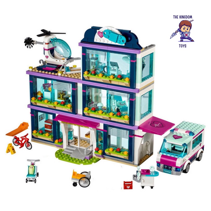 Đồ Chơi Lắp Ráp Kiểu Mô Hình Bệnh Viện Cấp Cứu Thành Phố Nhân Ái Heartlake Hospital Đồ Chơi Bé Gái 3028