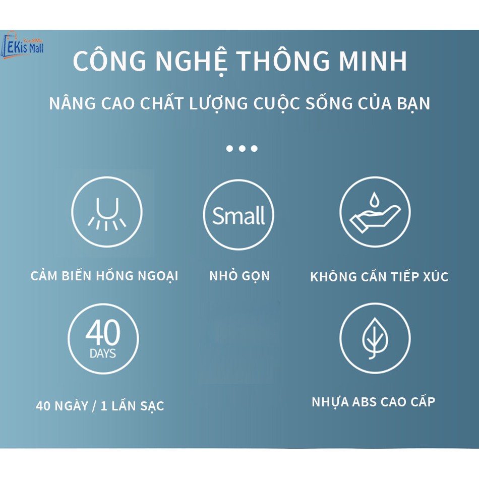 Máy nhả xà phòng nước rửa tay sạc USB Tự Động Cảm Ứng Cao Cấp