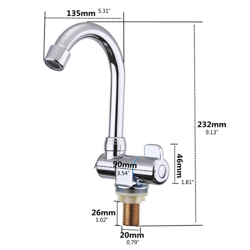 Vòi Nước 180 Độ Có Thể Gấp Gọn Tiện Dụng Cho RV / Du Thuyền