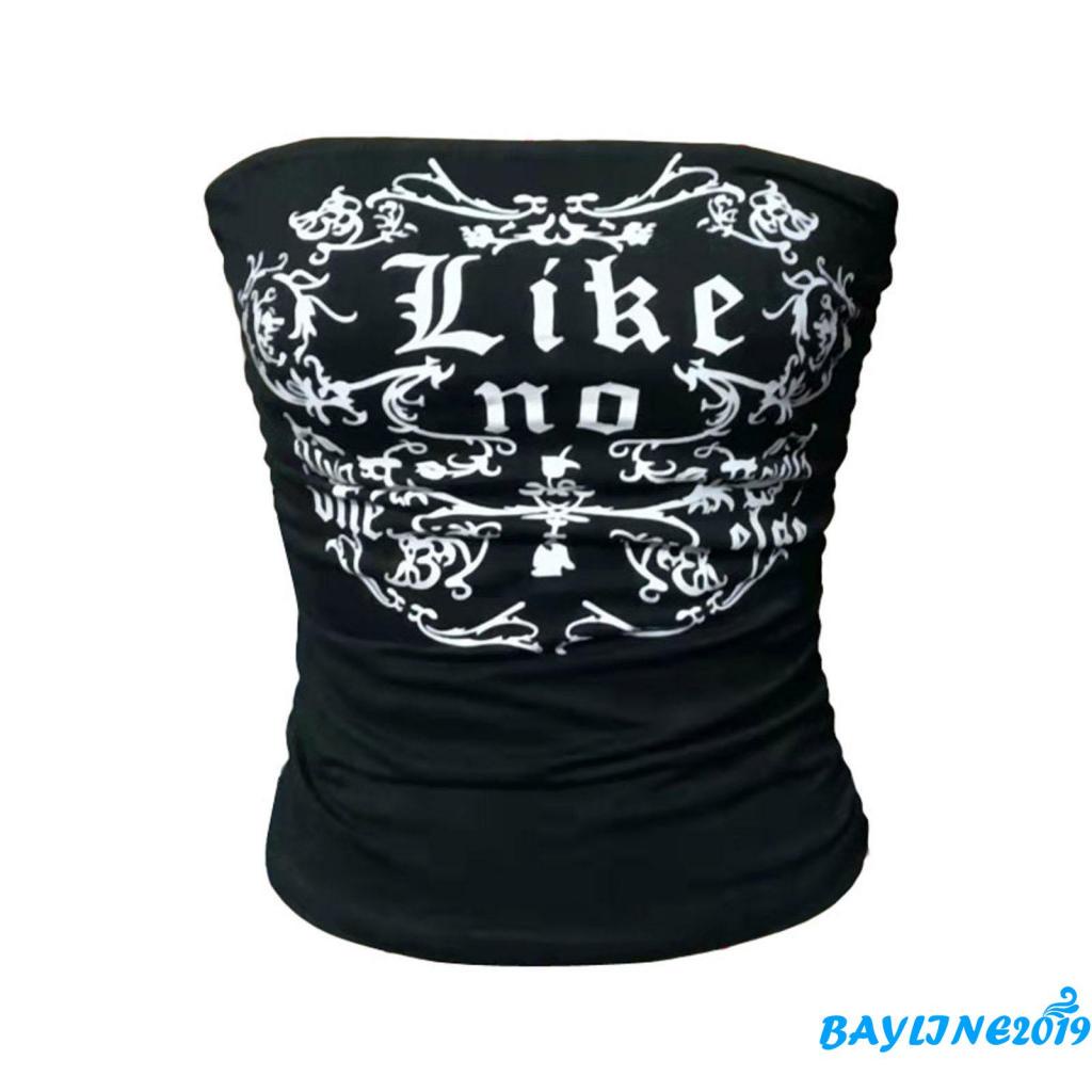 Áo tank top không tay hở vai in họa tiết phong cách vintage đơn giản cho nữ