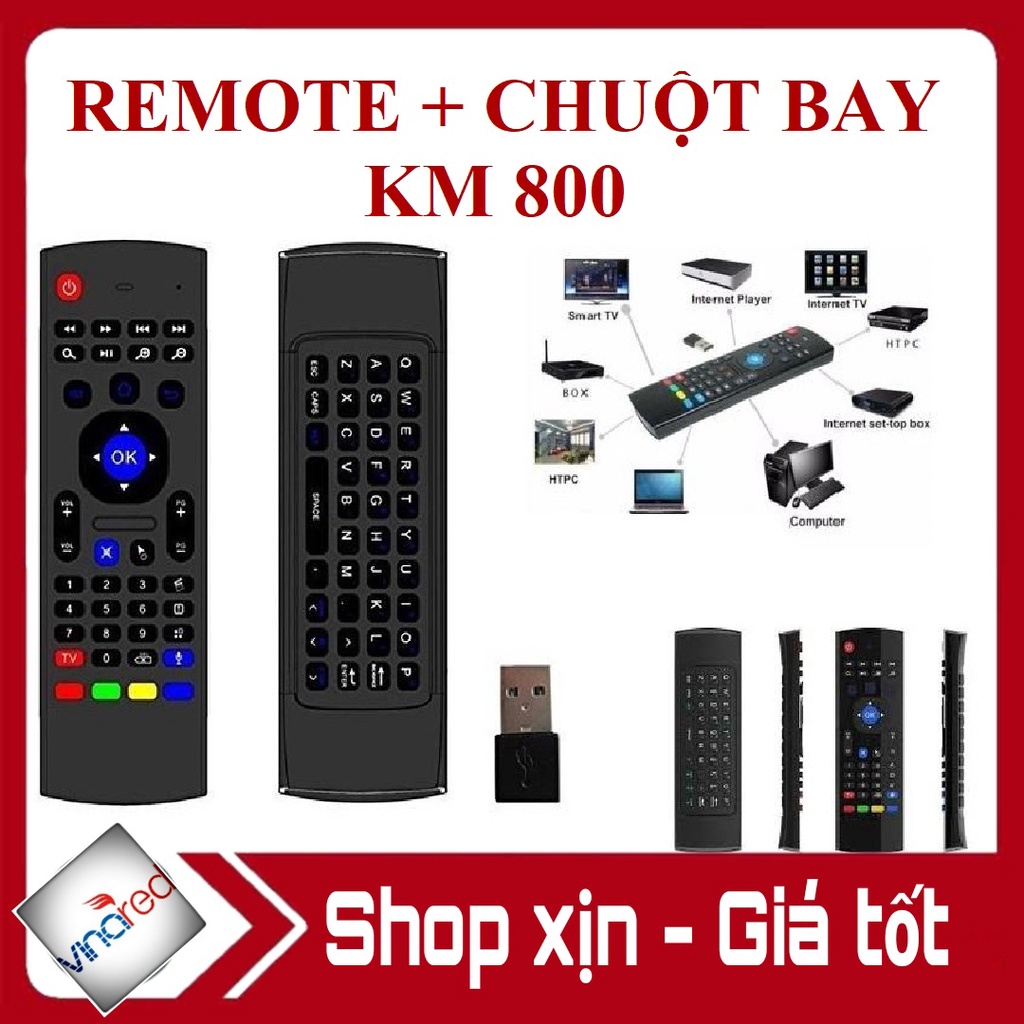 Chuột Bay Không Voice KM800  - Remote Thông Minh Cho Smart Tivi