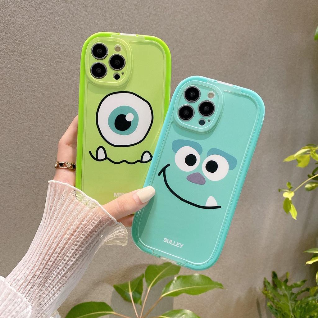 Ốp Điện Thoại Họa Tiết Hoạt Hình Monster Mike 2 Trong 1 Kèm Giá Đỡ Chống Sốc Cho iPhone 14 / 13 / 12 / 11 / X
