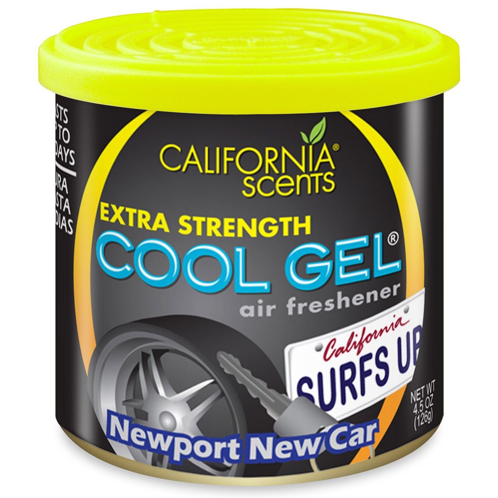 Gel thơm xe an toàn, mùi xe mới California Scents Cool Gel Newport New Car 126g (Mỹ)