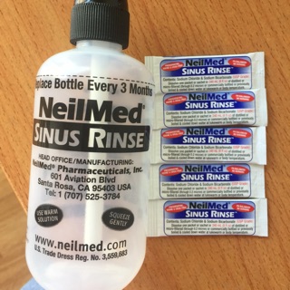 BÌNH RỬA MŨI NEILMED + 50 Gói Muối K Hộp