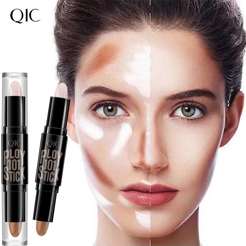 Thanh Tạo Khối Đôi QIC Chuyên Dụng | Kem Che Khuyết Điểm | Thỏi Tạo Khối Mũi 3D Tiện Dụng Chất Lượng Cao | Làm Sáng Da Mặt | Bắt Sáng Duo | Que Kem Tạo Khối Trang Điểm Chuyên Dụng