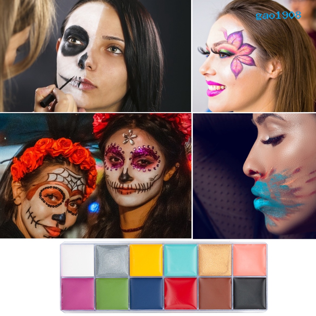 (Hàng Mới Về) Bảng Màu Vẽ 96g 12 Màu Không Phai Đa Năng Cho Mặt Và Cơ Thể | BigBuy360 - bigbuy360.vn