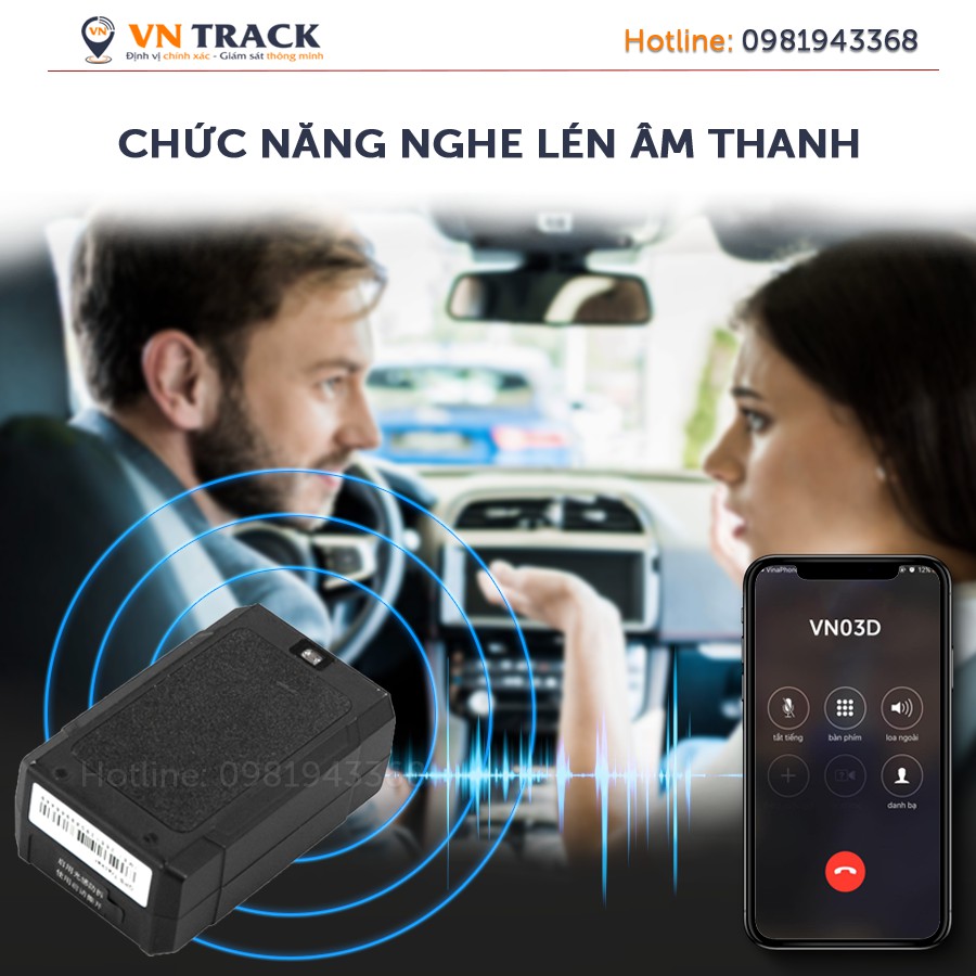 Thiết Bị Định Vị Không Dây GPS Pin Khủng 25-27 Ngày VN03S Pin 7800mAh, Nghe Âm Thanh, Chính Hãng VNTRACK