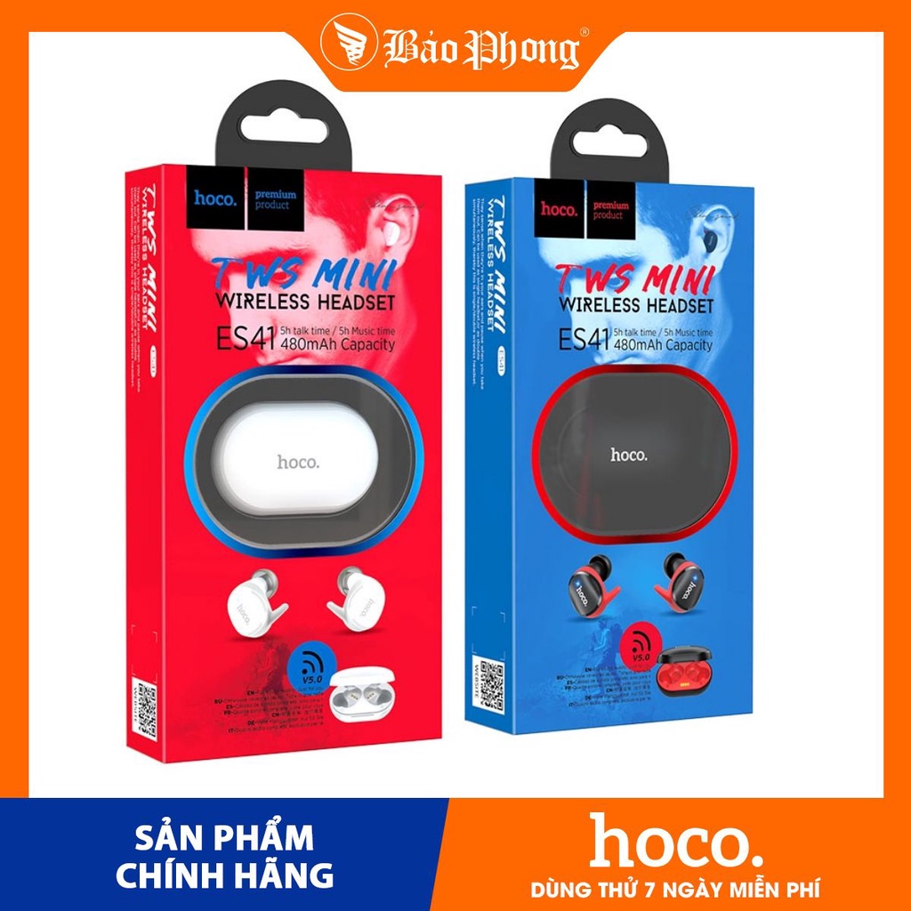 Tai nghe không dây bluetooth HOCO ES41 có dock sạc riêng cho tai dành cho điện thoại IP 7 8 Plus X Xs 11 12 Pro Max oppo