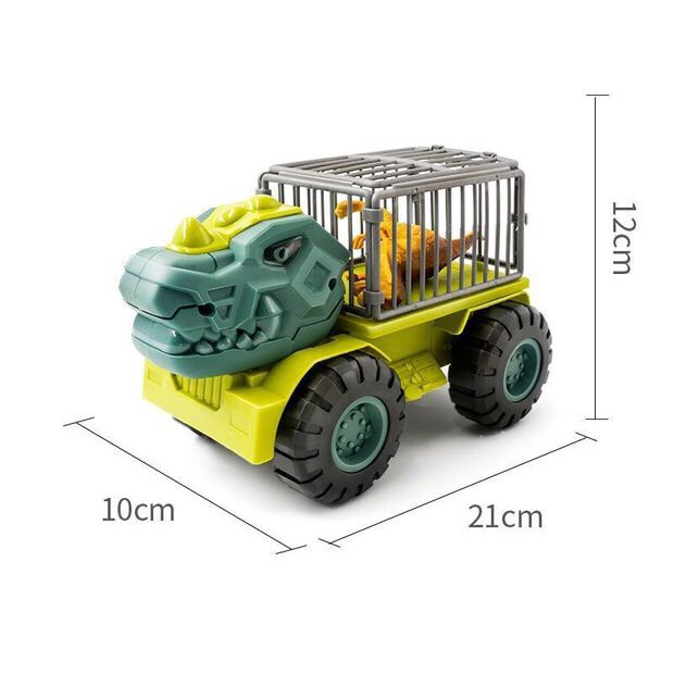 Sét 3 Xe Mô Hình Công Trình Khủng Long Siêu Ngầu Cho Bé, Ô Tô Đồ Chơi Khủng Long Cho Bé