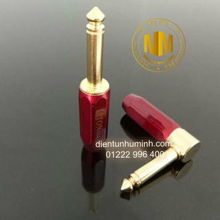 2 cái jack 6.5mm liton đỏ mono cong + thẳng