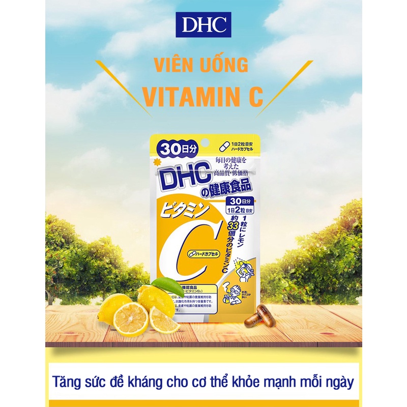 Viên uống DHC bổ sung Vitamin C Nhật Bản gói 30 ngày và 90 ngày