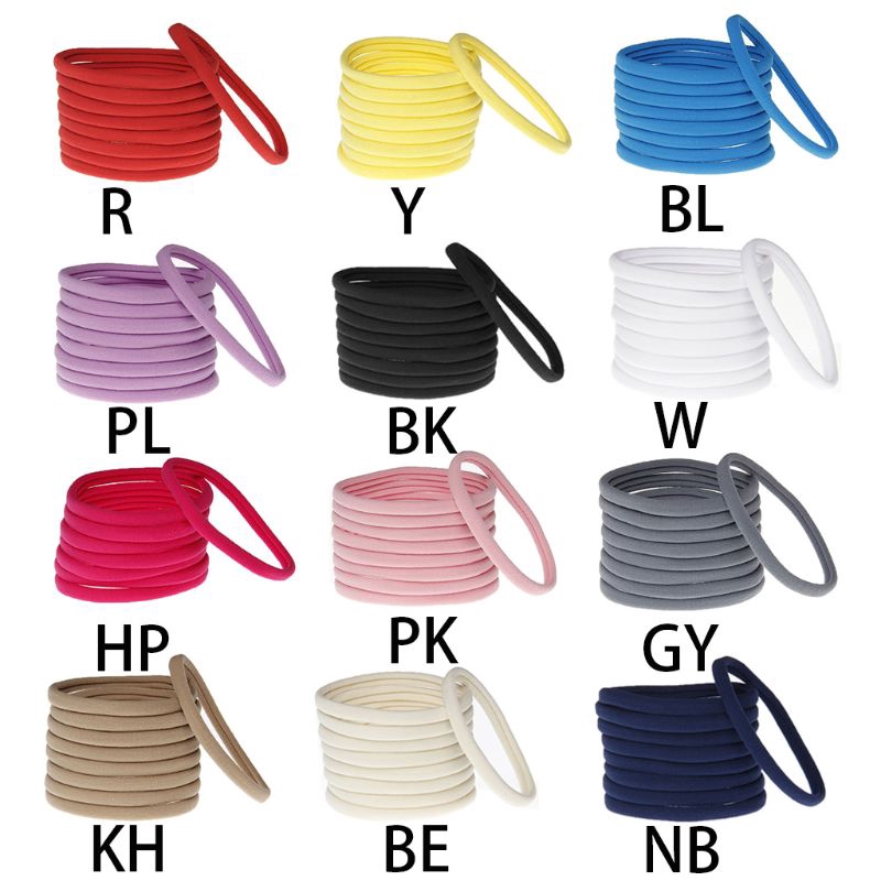 Băng đô thun không lộ đường may màu trơn dành cho bé gái