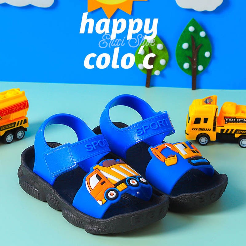 Oeggeo shop Dép Sandal Phẳng Đi Chơi Ngoài Trời Cho Trẻ Em
