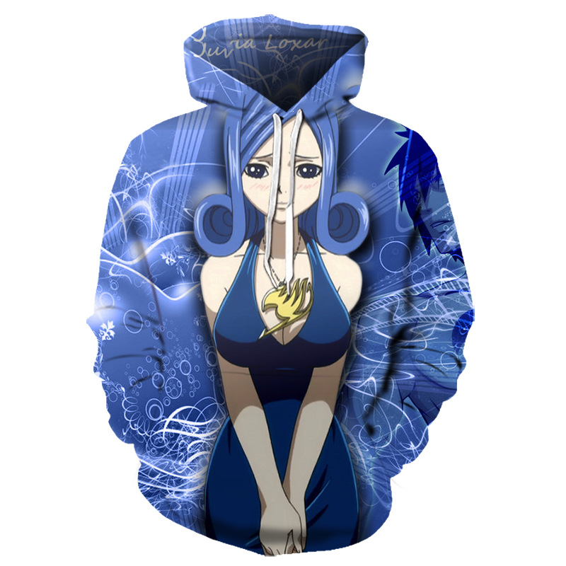 Áo Hoodie In Hình Anime Fairy Tail 3d Cá Tính