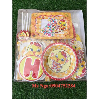 Bộ sinh nhật Gà vàng cho bé (kèm ảnh thật)