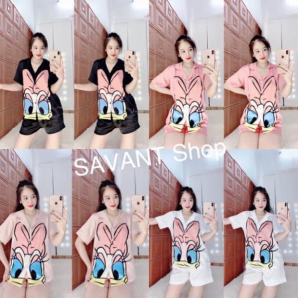 Đồ ngu Pijama Cộc Tay Quần Đùi Lụa SaTin Cao Cấp <3 | BigBuy360 - bigbuy360.vn