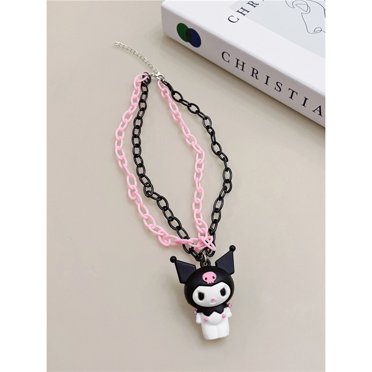 Dây chuyền mặt hình anime Kuromi dễ thương sành điệu