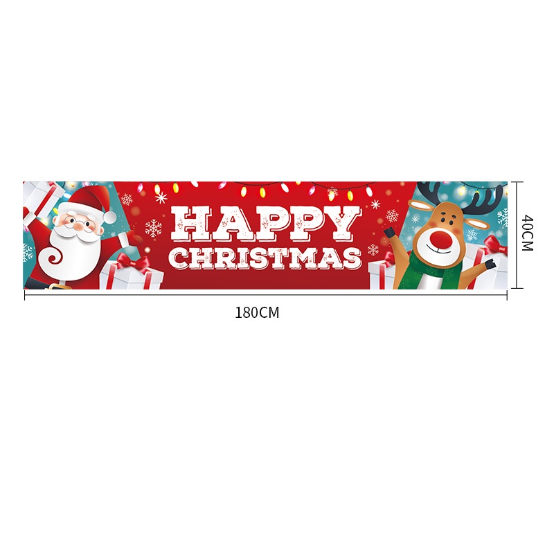 Dây banner treo mừng giáng sinh/ năm mới 2022 40*180cm