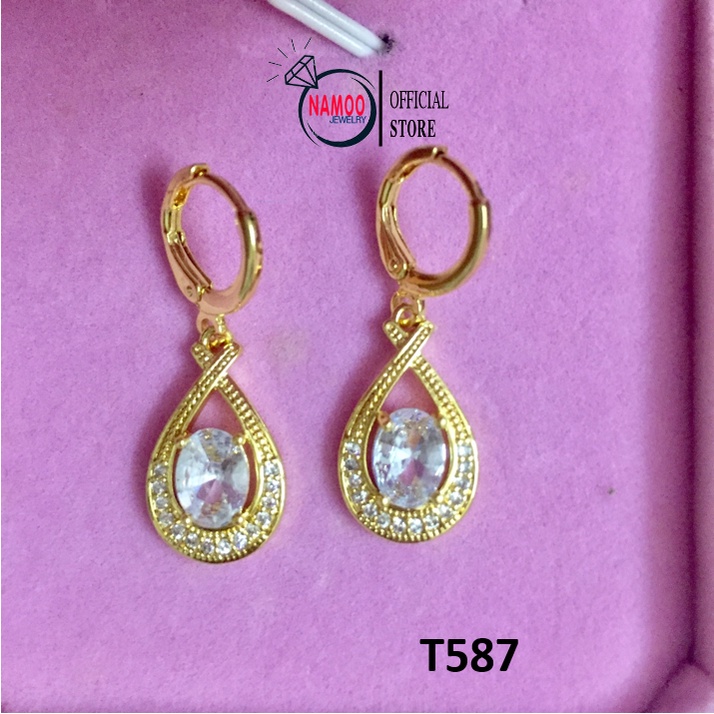 Bông Tai Đính Đá Nữ T587 NaMoo Jewelry