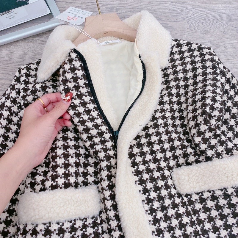 Áo khoác ziczac lót lông Mao Mao Boutique
