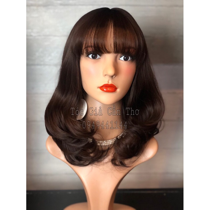 TÓC BỘ XOĂN 40cm NÂU SOCOLA