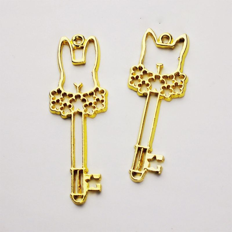 Set 6 Khuôn Làm Đồ Trang Sức Hình Hoa / Mèo Bằng Kim Loại Độc Đáo DIY