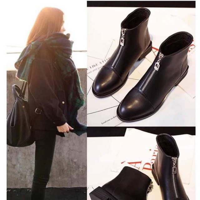 Boot khoá da