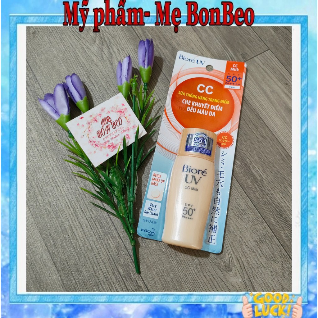 Kem Chống Nắng Biore CC milk lót nền trang điểm 30ml