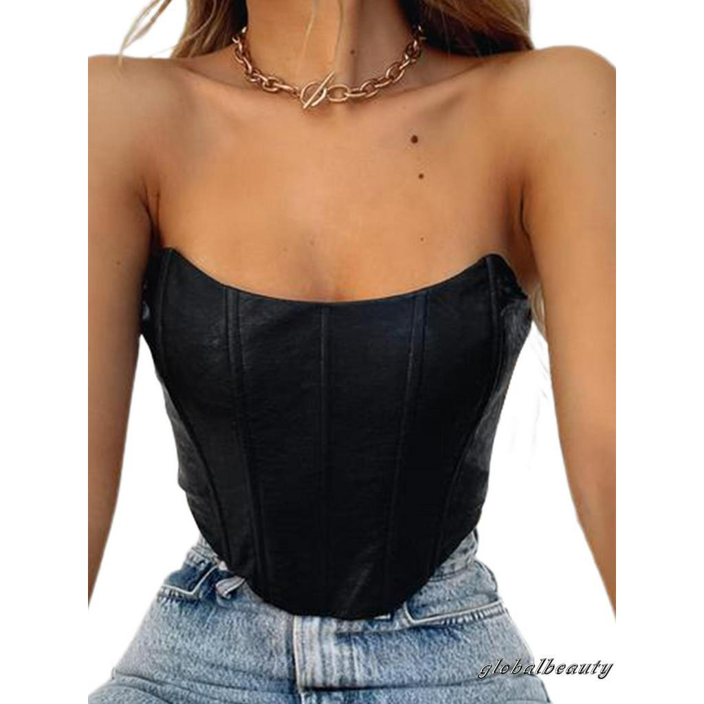 Áo Ống Bằng Da Pu Phong Cách Quyến Rũ Dành Cho Nữ | BigBuy360 - bigbuy360.vn