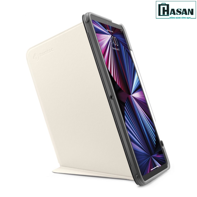 Bao da iPad Pro 11 inch M1 2021 chính hãng TOMTOC (USA) từ tính đa góc VERTICAL - B02-007 hỗ trợ sạc không dây APPLE PEN