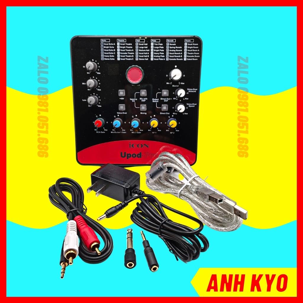 Sound card Icon Upod Pro hàng chính hãng kết hợp được với nhiều dòng mic K200, K320, K600, K850, P120, AT2020 cực hay