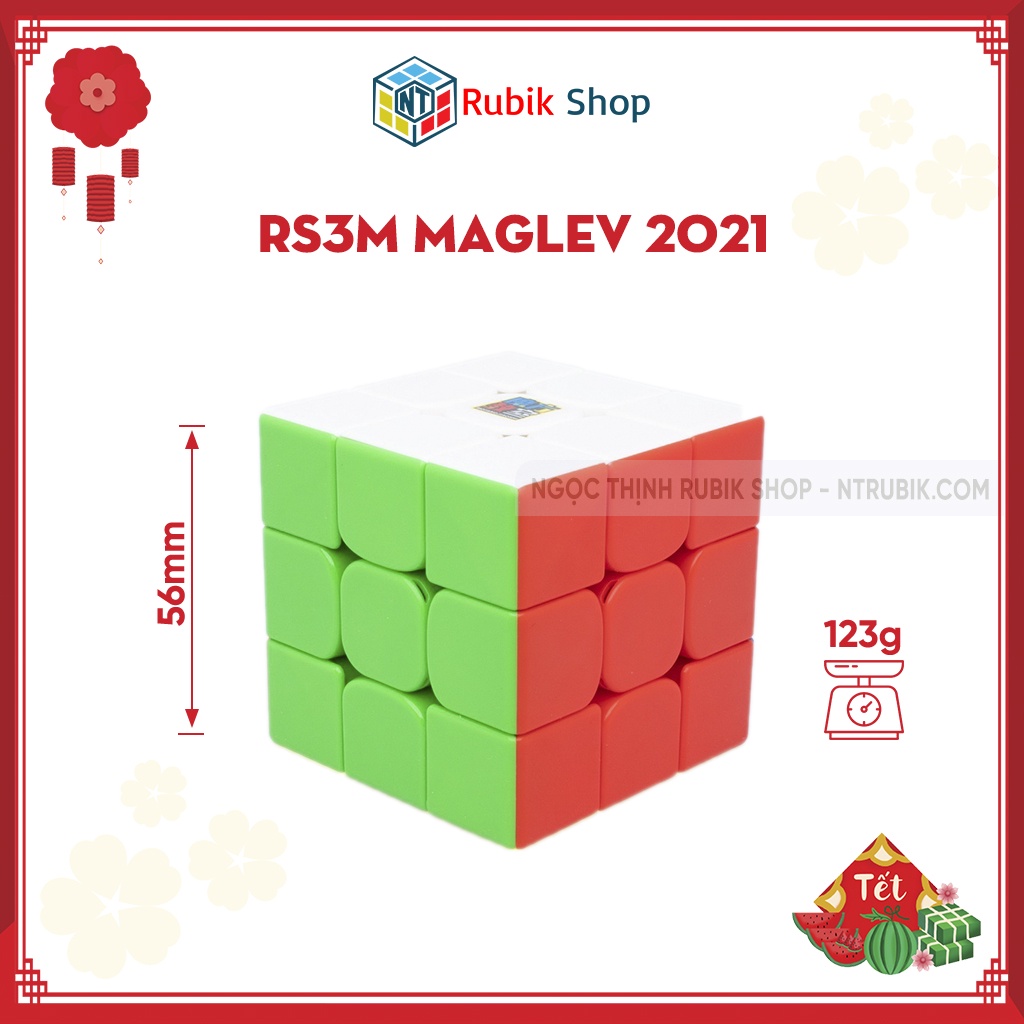 [Siêu Hot] Rubik 3x3x3 MFJS RS3 M 2021 MAGLEV Stickerless Rubik Nam Châm (Hãng Mod Nam Châm)