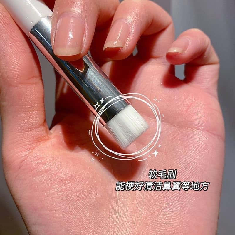 CỌ ĐẮP MẠN NẠ 2 ĐÀU SILICON LÔNG MÈM MƯỢT-Chổi quét mask cao cấp-MÀU NGẪU NHIÊN