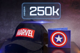 Combo mũ và ví marvel
